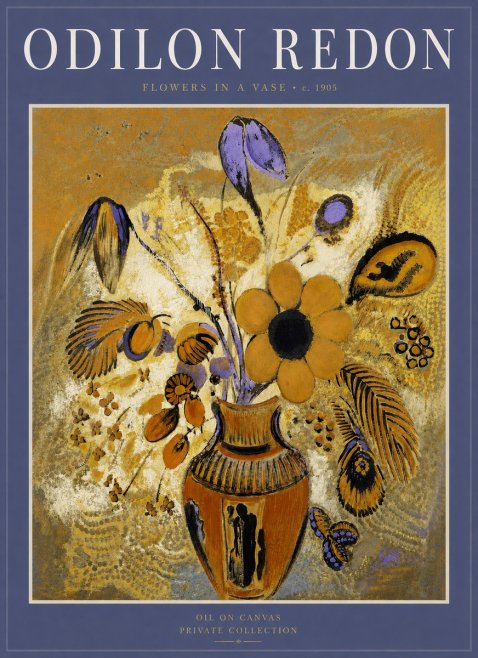 Odilon Redon Flowers in a Vase II No3 - Póster