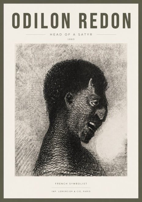 Odilon Redon Head of a Satyr No3 - Póster