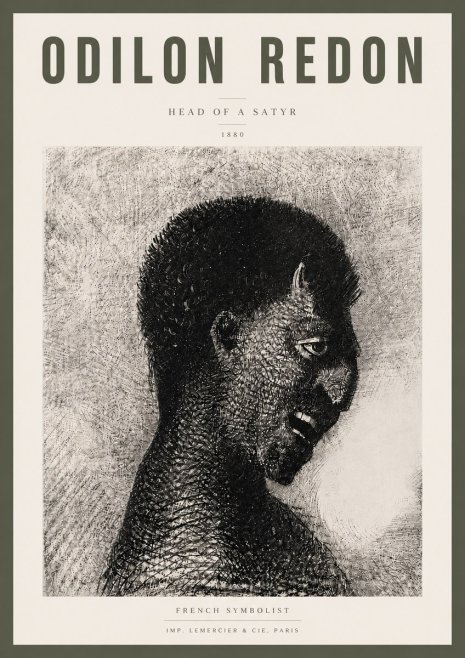 Odilon Redon Head of a Satyr No5 - Póster