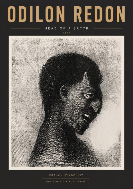 Odilon Redon Head of a Satyr No6 - Póster