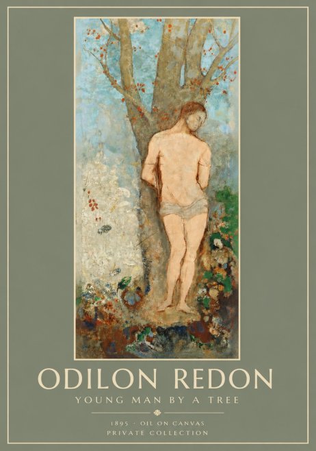 Odilon Redon Young Man by a Tree No3 - Póster