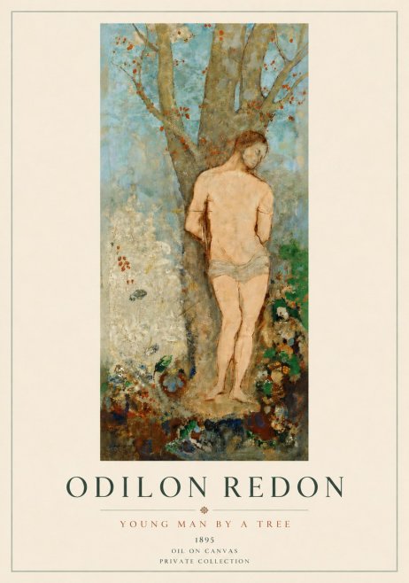 Odilon Redon Young Man by a Tree No5 - Póster
