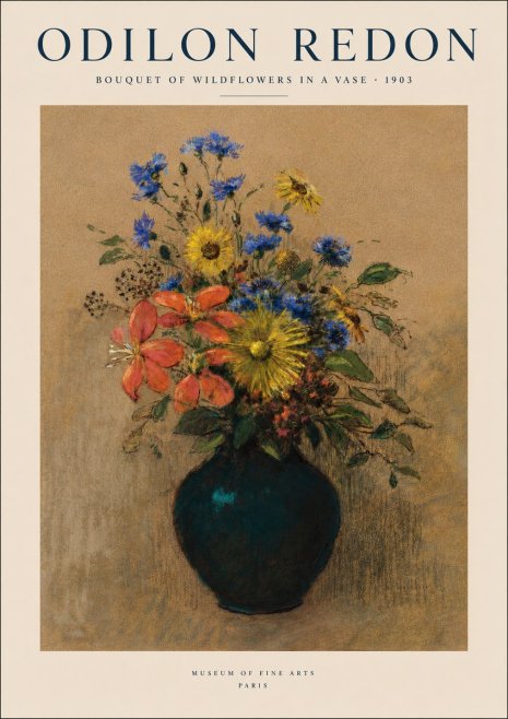 Odilon Redon Bouquet of Wildflowers in a Vase No3 - Póster