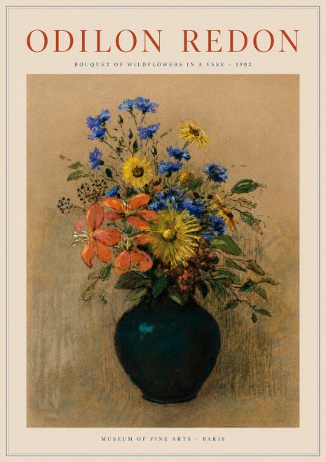 Odilon Redon Bouquet of Wildflowers in a Vase No4 - Póster