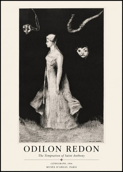 Odilon Redon The Temptation of Saint Anthony No1 - Póster