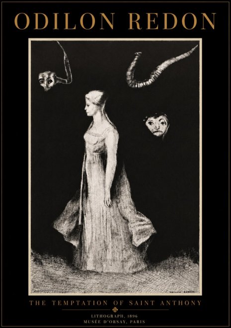Odilon Redon The Temptation of Saint Anthony No6 - Póster