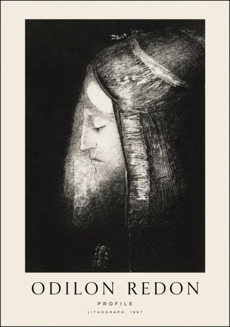 Odilon Redon Profile No1 - Póster