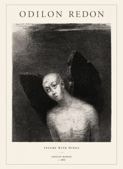Odilon Redon Figure with Wings No1 - Póster