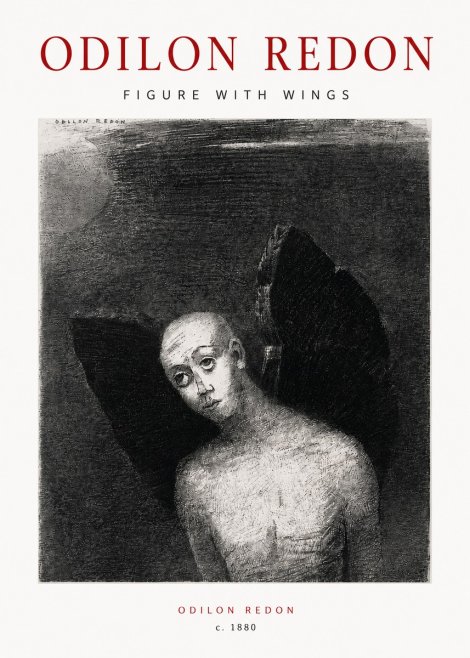Odilon Redon Figure with Wings No4 - Póster