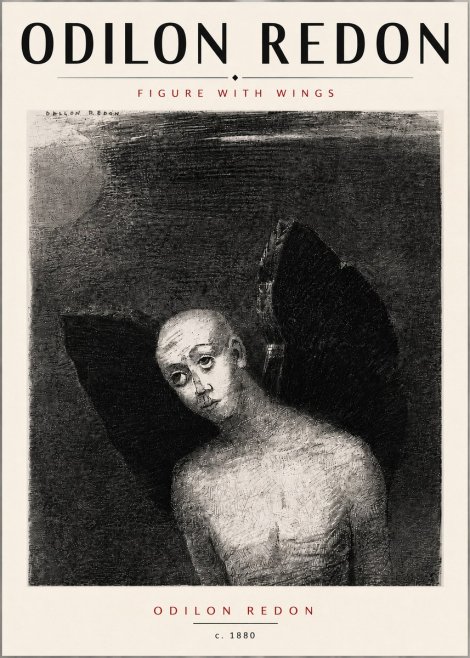 Odilon Redon Figure with Wings No6 - Póster