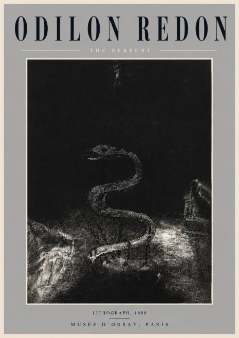 Odilon Redon The Serpent No4 - Póster