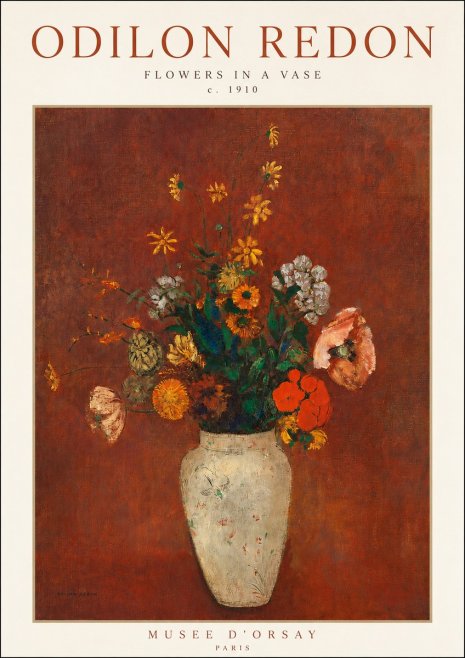 Odilon Redon Flowers in a Vase III No3 - Póster