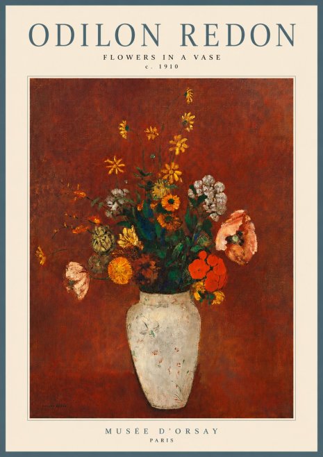 Odilon Redon Flowers in a Vase III No4 - Póster