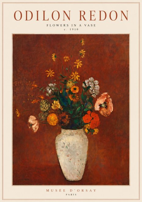 Odilon Redon Flowers in a Vase III No5 - Póster