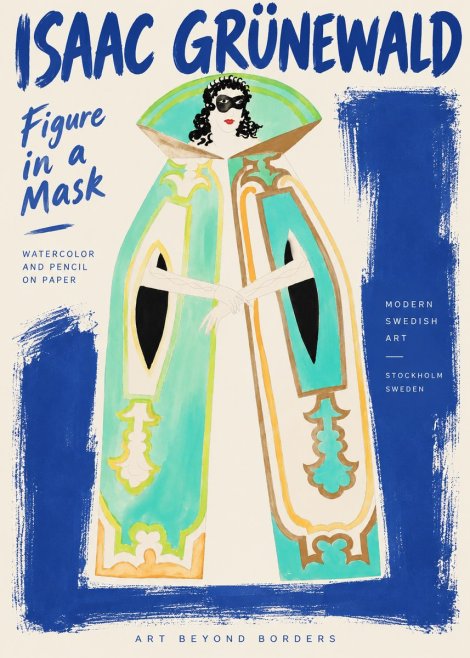Isaac Grünewald Figure in a Mask No4 - Póster