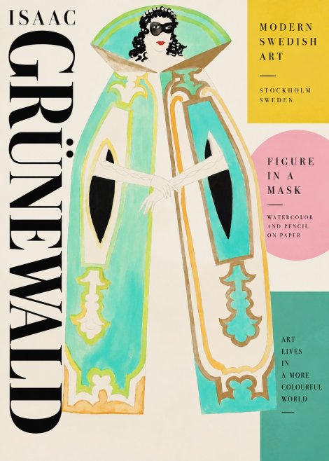 Isaac Grünewald Figure in a Mask No5 - Póster