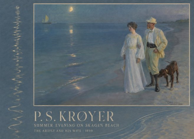 P.S. Krøyer Summer Evening on Skagen Beach — the Artist and His Wife No2 - Póster