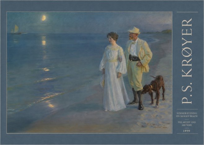 P.S. Krøyer Summer Evening on Skagen Beach — the Artist and His Wife No3 - Póster