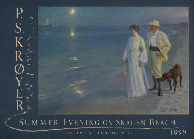 P.S. Krøyer Summer Evening on Skagen Beach — the Artist and His Wife No6 - Póster
