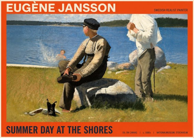 Eugène Jansson Summer Day at the Shores No2 - Póster