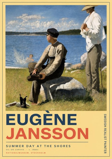 Eugène Jansson Summer Day at the Shores No3 - Póster