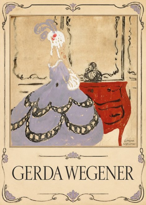 Gerda Wegener Lady in a Mauve Dress No1 - Póster