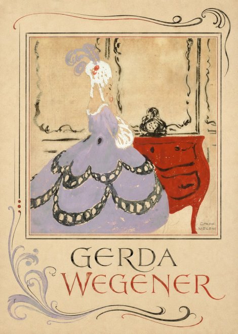 Gerda Wegener Lady in a Mauve Dress No2 - Póster