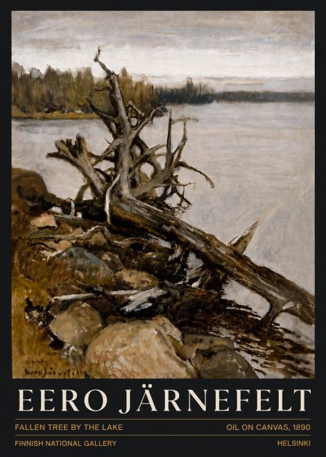 Eero Järnefelt Fallen Tree by the Lake No6 - Póster