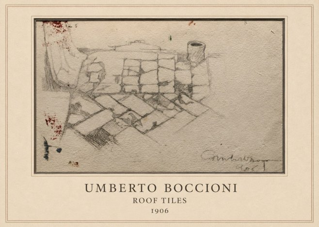 Umberto Boccioni Roof Tiles No4 - Póster