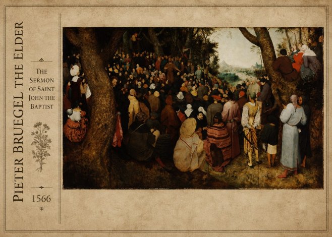 Pieter Bruegel The Sermon of Saint John the Baptist I No2 - Póster