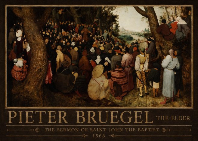 Pieter Bruegel The Sermon of Saint John the Baptist I No3 - Póster