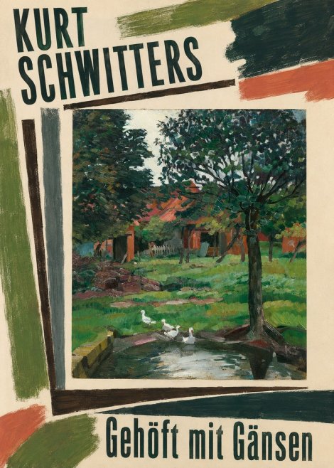 Kurt Schwitters Gehöft Mit Gänsen No2 - Póster
