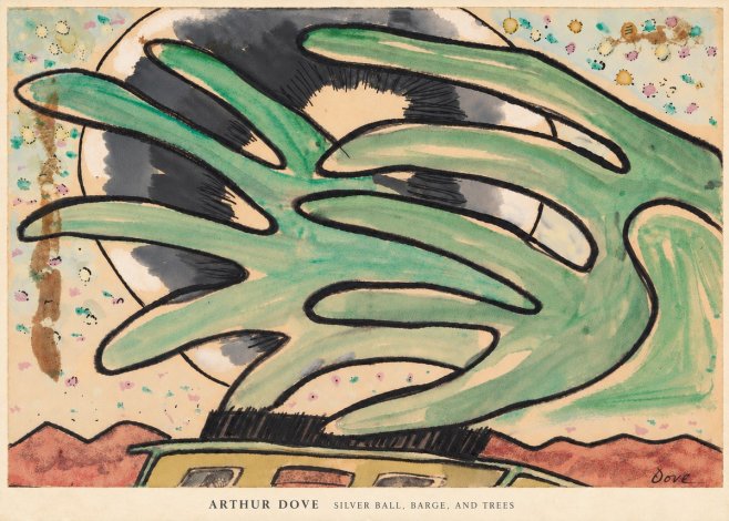 Arthur Dove Silver Ball, Barge, and Trees No6 - Póster
