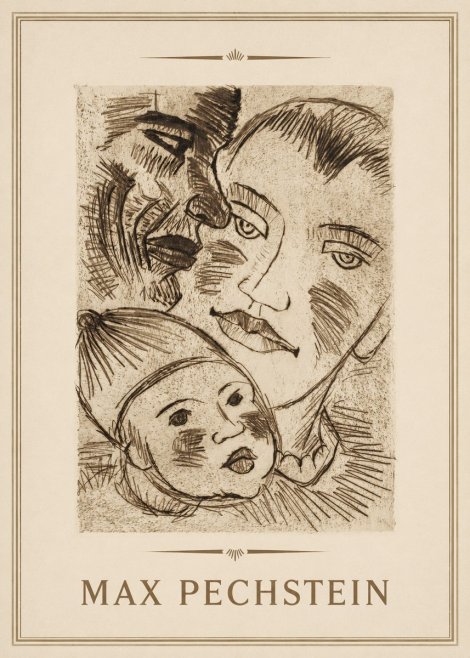 Max Pechstein Fischerfamilie No3 - Póster