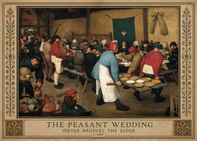 Pieter Bruegel The Peasant Wedding III No1 - Póster