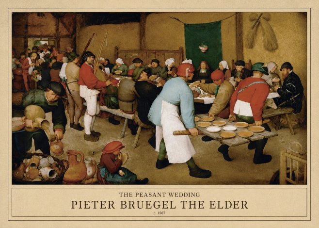 Pieter Bruegel The Peasant Wedding IV No1 - Póster