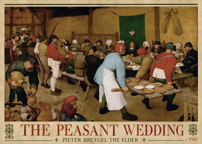 Pieter Bruegel The Peasant Wedding IV No3 - Póster