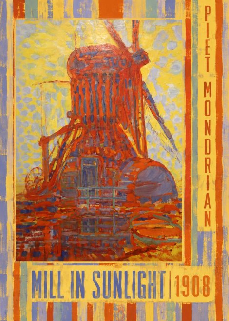 Piet Mondrian Mill in Sunlight No5 - Póster