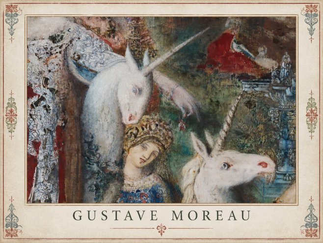 Gustave Moreau The Unicorns II No1 - Póster