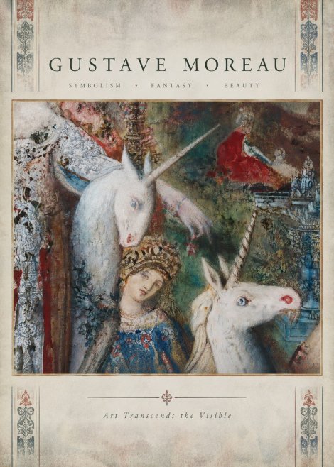 Gustave Moreau The Unicorns II No4 - Póster