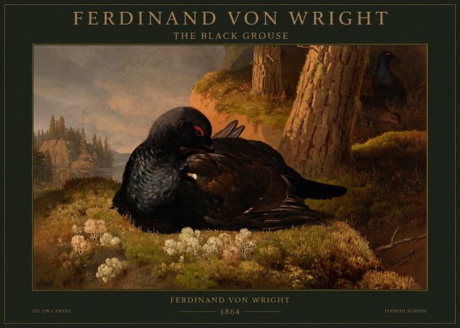 Ferdinand von Wright The Black Grouse No1 - Póster