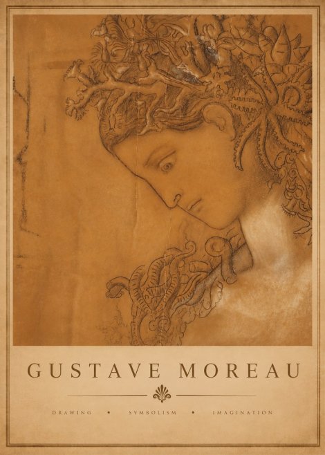 Gustave Moreau Head of a Woman No4 - Póster