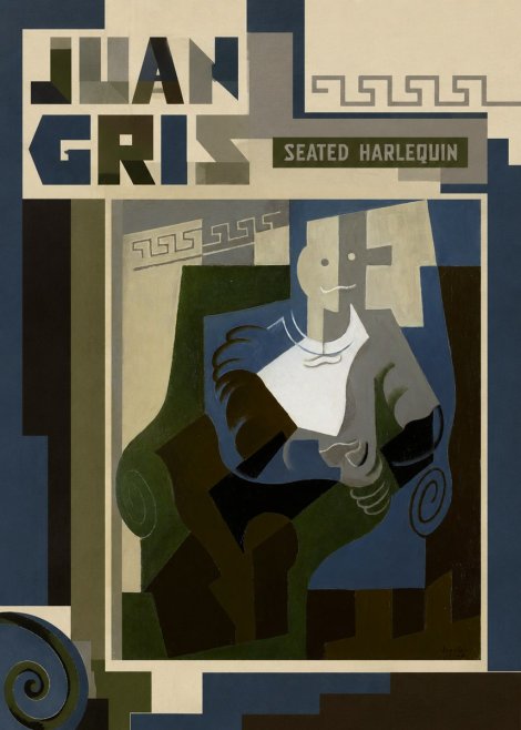 Juan Gris Seated Harlequin No3 - Póster