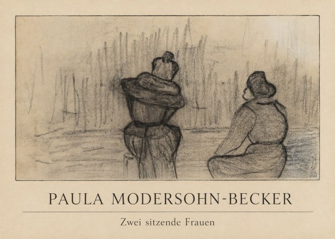 Paula Modersohn-Becker Zwei Sitzende Frauen No1 - Póster