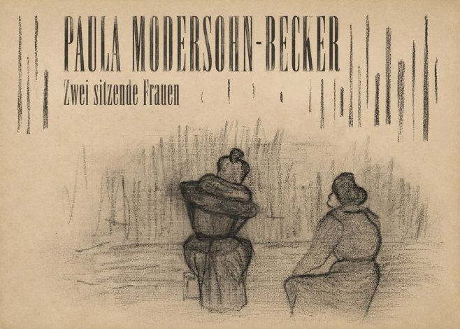 Paula Modersohn-Becker Zwei Sitzende Frauen No4 - Póster