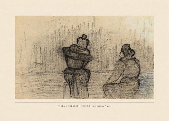Paula Modersohn-Becker Zwei Sitzende Frauen No6 - Póster