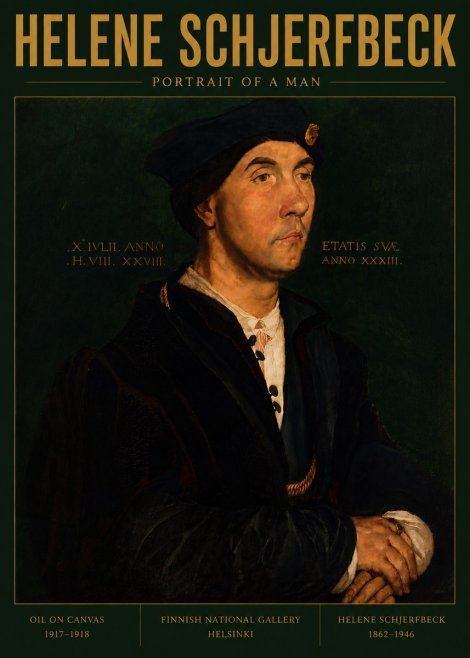 Helene Schjerfbeck Portrait of a Man I No6 - Póster