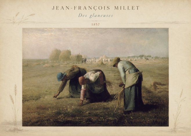 Jean-François Millet Des Glaneuses No5 - Póster