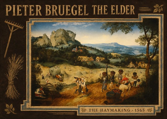 Pieter Bruegel The Haymaking No3 - Póster