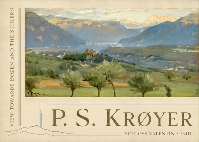 P.S. Krøyer View Towards Bozen and the Schlern No2 - Póster